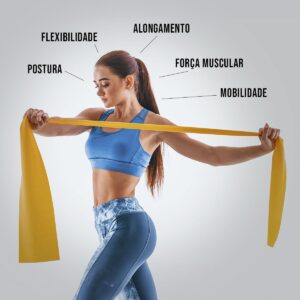 Faixa Elástica de Resistência Multifuncional para Pilates