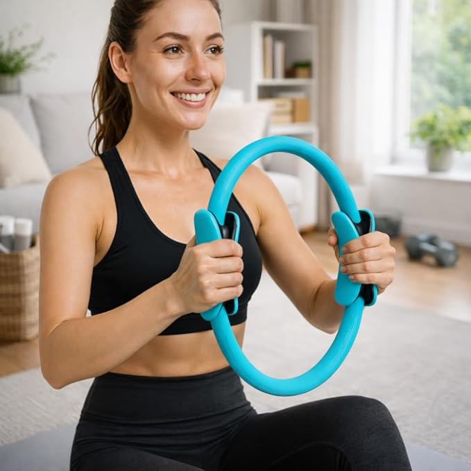 Anel de Pilates com Pegadores em EVA